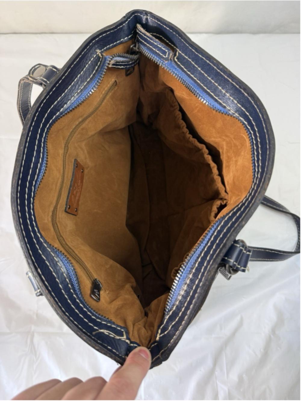 Patricia Nash POPPY Tote Shoulder Bag navy floral - Picture 2 of 16
